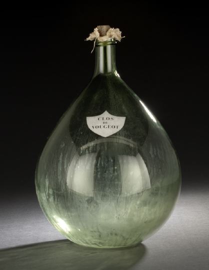 Appraisal: French Blown Green Glass Wine Jar early th century of