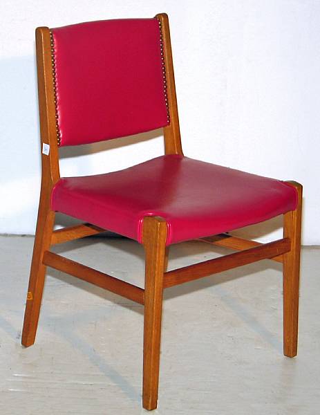 Appraisal: A set of four Contemporary walnut side chairs late th