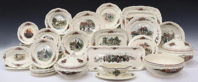 Appraisal: lot of Assembled French faience dinner service Obernai by Sarreguemines