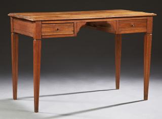 Appraisal: French Louis Philippe Style Carved Beech Desk lat French Louis