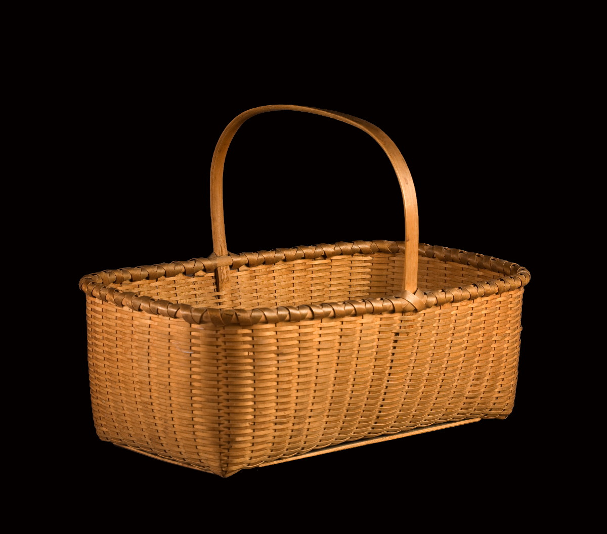 Appraisal: SHAKER CARRIER BASKET NEW LEBANON NEW YORK CIRCA A rare