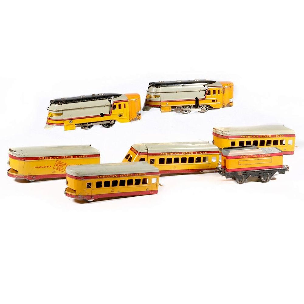 Appraisal: AF O Gauge Prewar Hiawatha Sets American Flyer O Gauge