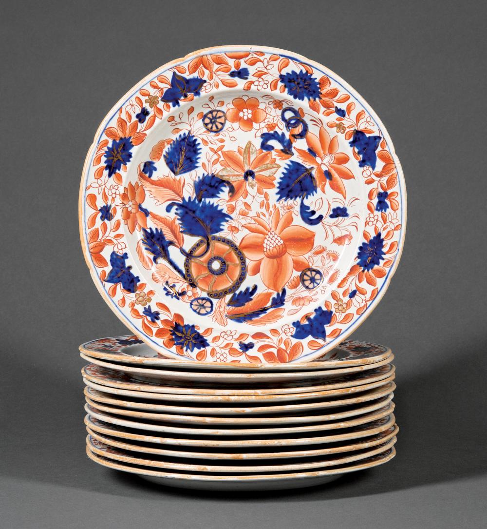 Appraisal: Set of Twelve Mason's Ironstone Dessert Plates in the Imari