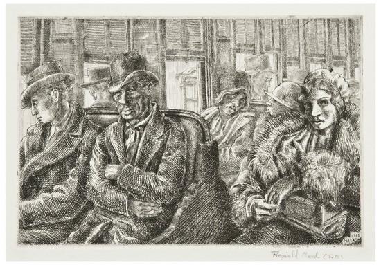 Appraisal: Reginald Marsh - Third Avenue El S Etching signed Reginald