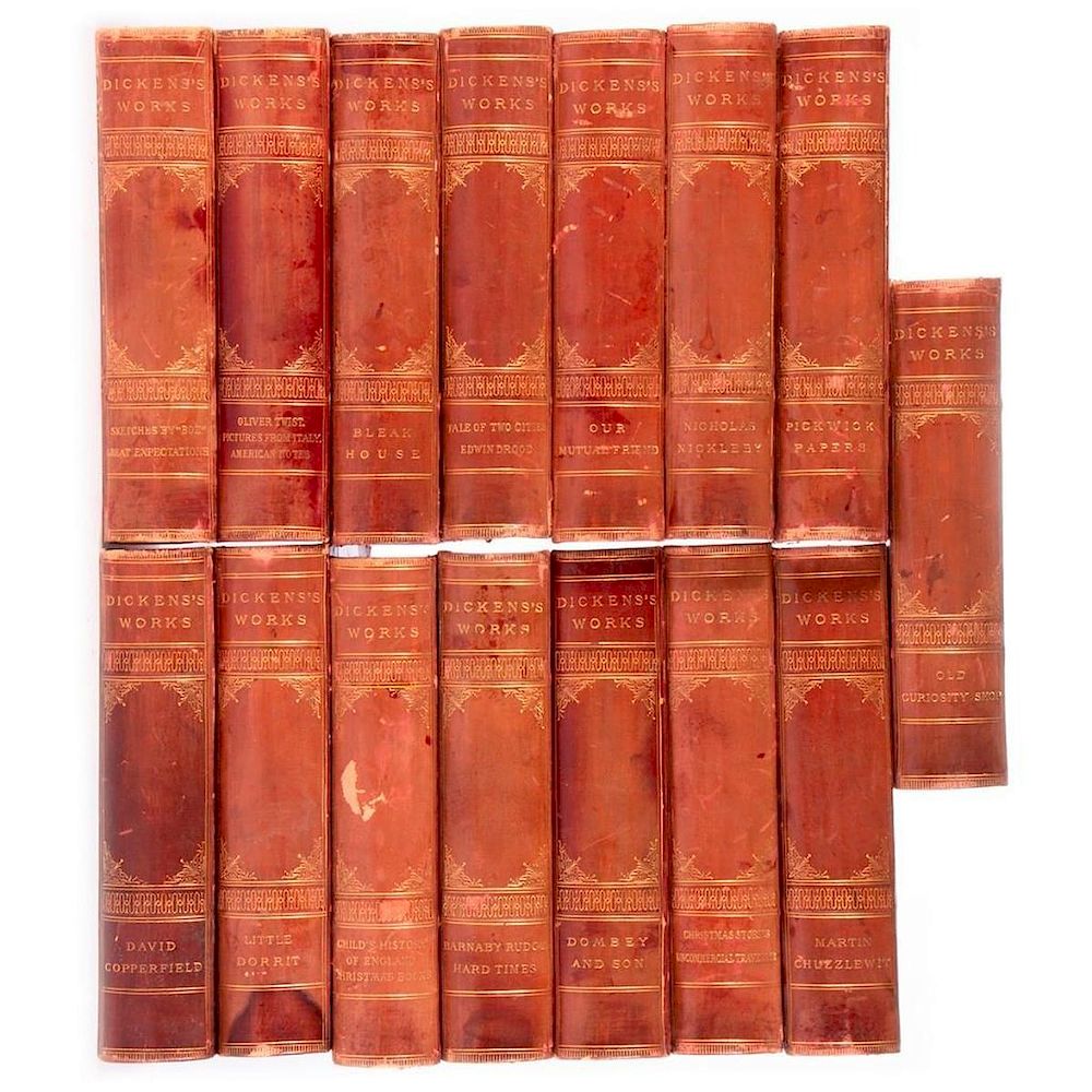 Appraisal: Dickens works Fifteen volumes of Dickens works Items are sold