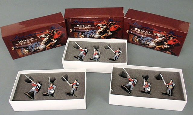 Appraisal: Three identical boxed three-piece sets of Britains British Coldstream Guards