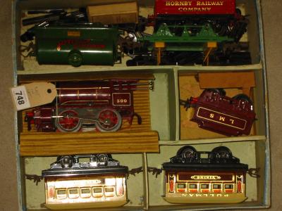 Appraisal: A Hornby No O passenger train set with LMS -