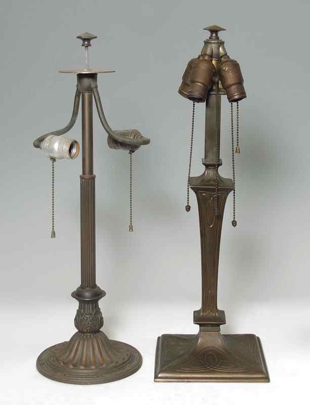 Appraisal: TWO VINTAGE LAMP BASES To include Bradley Hubbard light ''