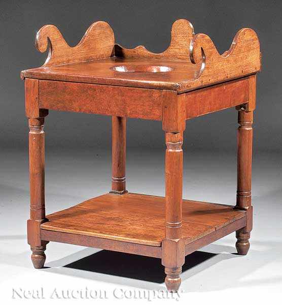 Appraisal: A Southern Cherrywood and Walnut Washstand early th c vernacular