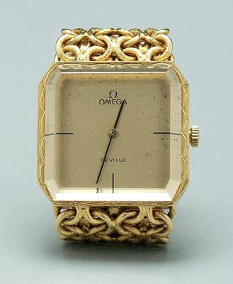 Appraisal: Man's gold Omega wristwatch DeVille model heavy kt yellow gold