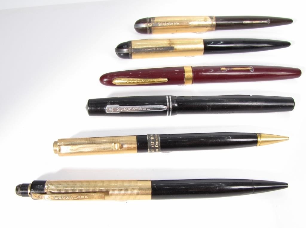 Appraisal: Group of Vintage Eversharp Fountain Pens Pencils including brown with