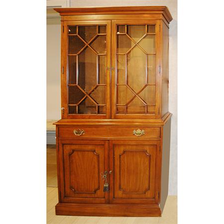 Appraisal: George III Style Mahogany Bookcase Cabinet Estimate -