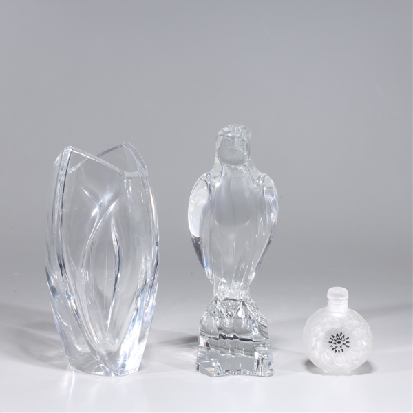 Appraisal: Lot of assorted crystal works by Lalique and Baccarat including