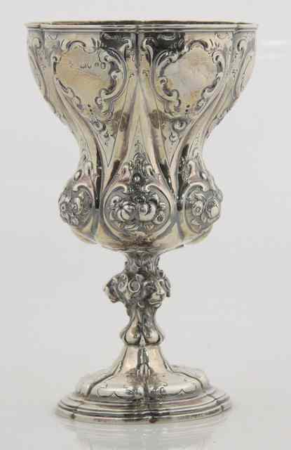 Appraisal: An early Victorian waisted silver goblet EB and JB London