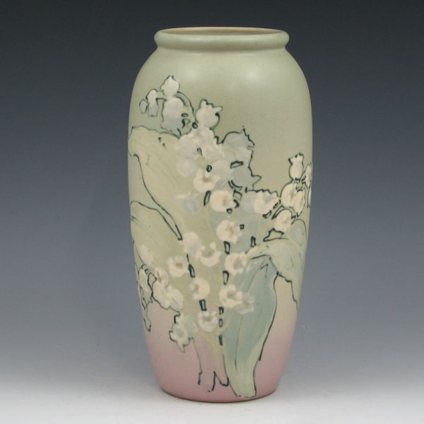 Appraisal: Weller Hudson vase with lilies of the valley by Hester