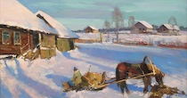 Appraisal: Mark Kremer Russian born Winter in the Neighborhood Oil on