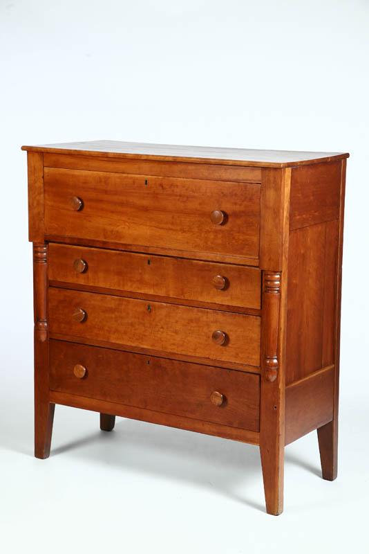 Appraisal: EMPIRE STYLE CHEST OF DRAWERS Cherry having four drawers with