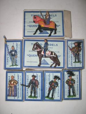 Appraisal: Eight Timpo Models Quentin Durward characters HF boxed G-E