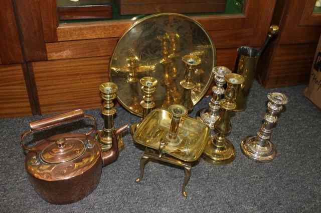 Appraisal: A COLLECTION OF VARIOUS COPPER AND BRASS WARE including a