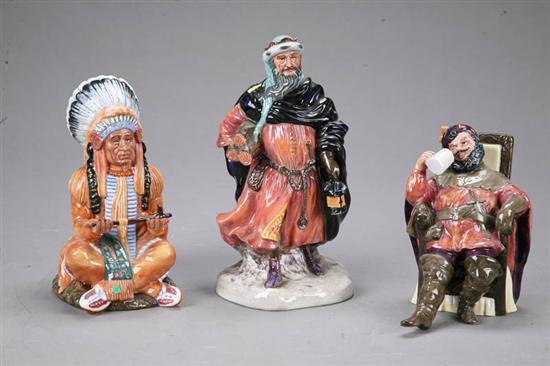 Appraisal: THREE ROYAL DOULTON FIGURINES Good King Winceselas HN in The