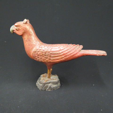 Appraisal: Early Oriental Wood Carving of a Bird tall long