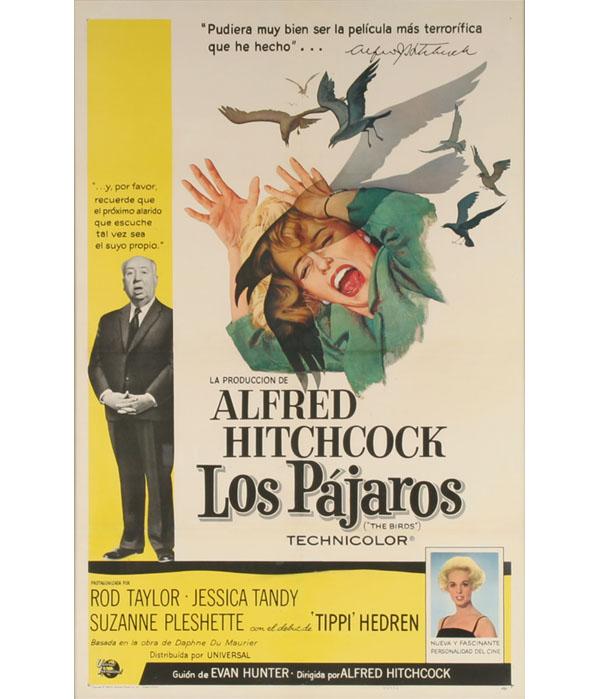 Appraisal: Vintage movie poster in Spanish La Produccion de Alfred Hitchcock