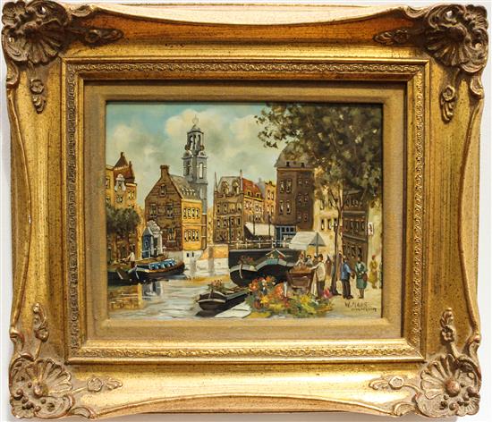 Appraisal: Sale Lot W Maas th century Amsterdam oil on board