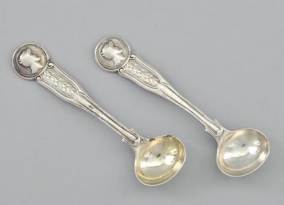 Appraisal: A Pair of George III Sterling Silver Master Salt Spoons