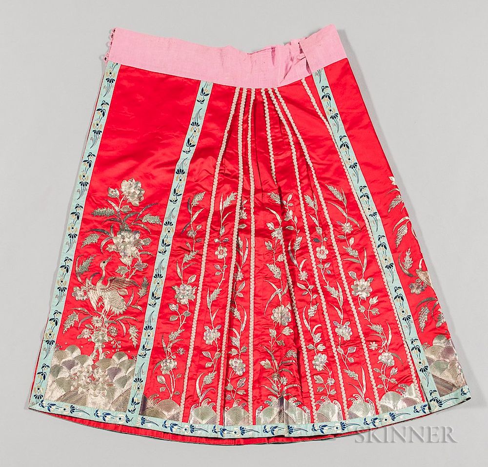 Appraisal: Han-style Pleated Apron Skirt Baizhequn Han-style Pleated Apron Skirt Baizhequn