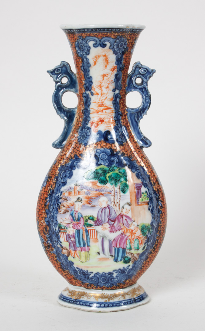 Appraisal: Chinese Export vase in the mandarin palette circa double handled