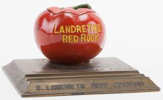 Appraisal: Landreths' Red Rock Tomato Inkwell Landreths' Red Rock Tomato Inkwell