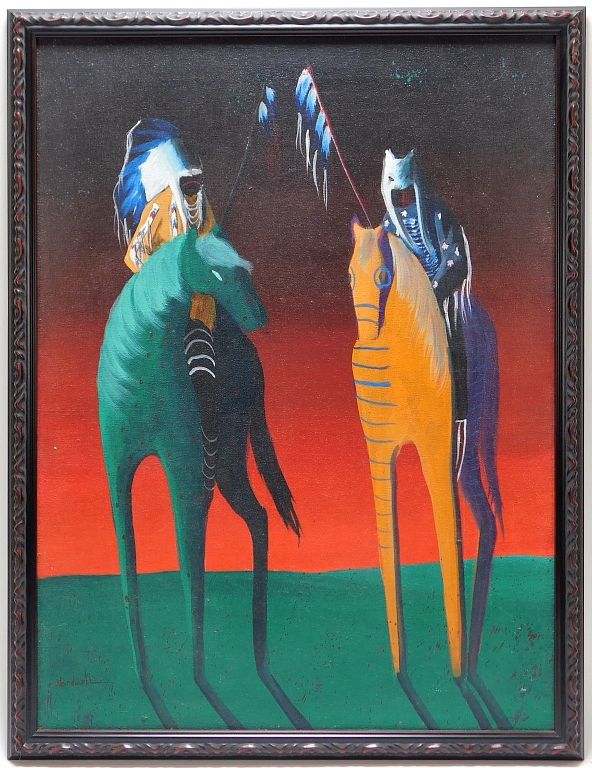 Appraisal: Raymond Nordwall Modern Native American Painting Raymond Nordwall New Mexico