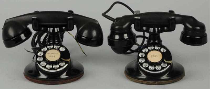 Appraisal: Lot of Western Electric Telephones Circa black metal one with