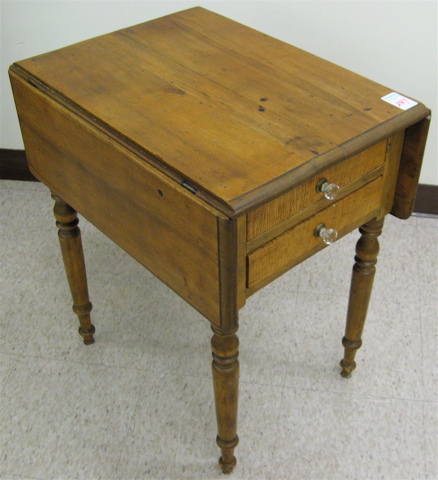 Appraisal: COUNTRY SHERATON DROP-LEAF WORK TABLE American th century having a