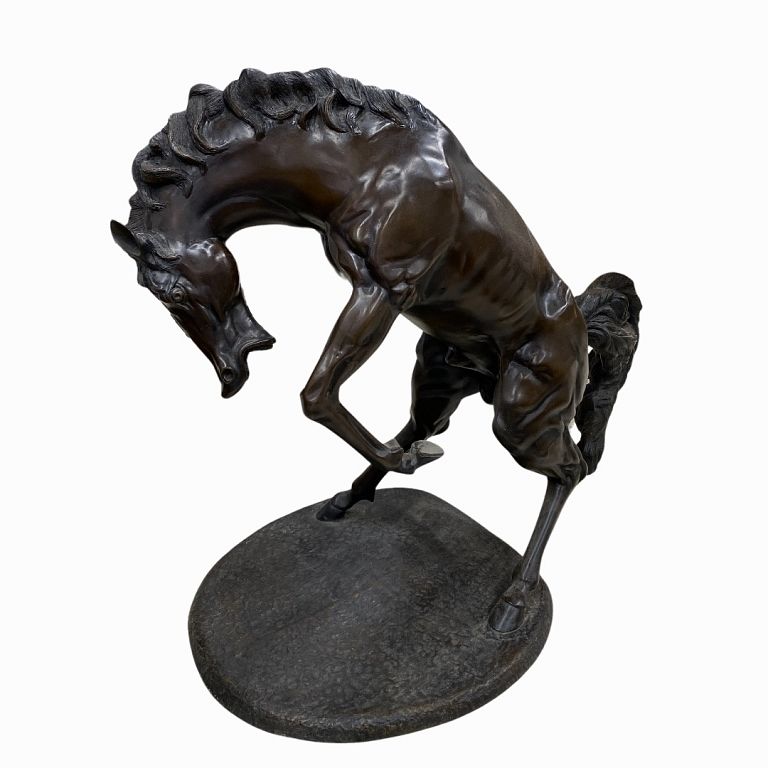 Appraisal: Large Bronze Horse Sculpture Large Bronze Horse Sculpture Measures inches