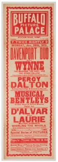 Appraisal: Davenport Lewis Davenport Duo and Wynne playbill Manchester Portland House