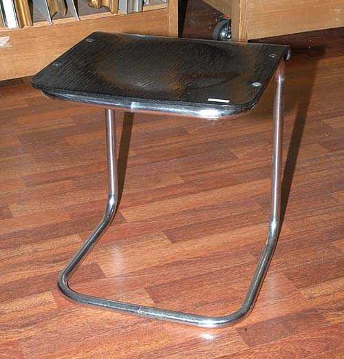 Appraisal: STOOL Mart Stam ca Chrome-plated metal rods with black seat