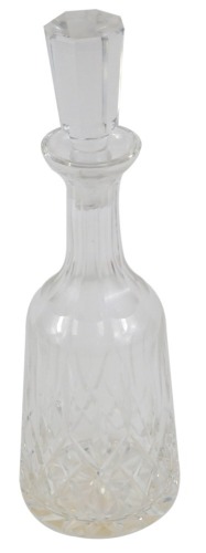 Appraisal: A Waterford cut glass decanter and stopper decorated in the