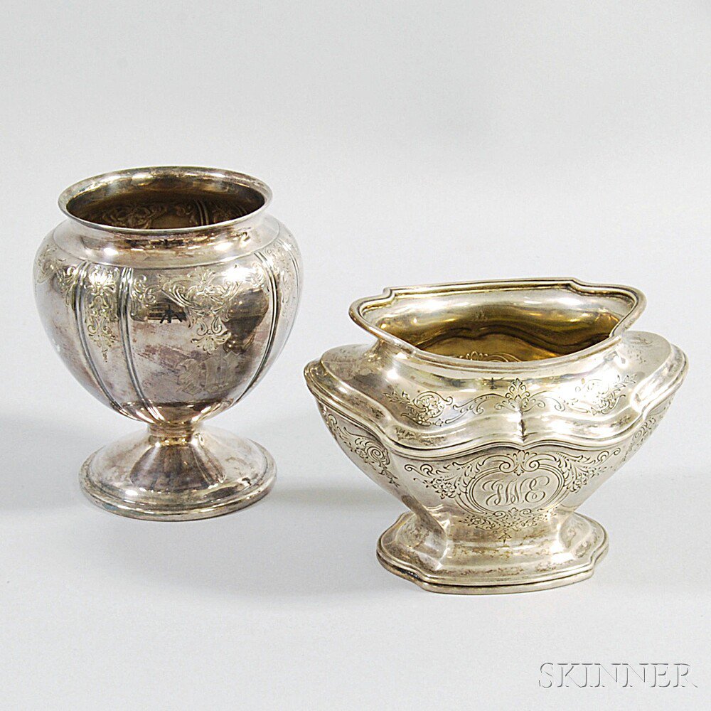 Appraisal: Two Pieces of Reed Barton Sterling Silver Teaware a creamer