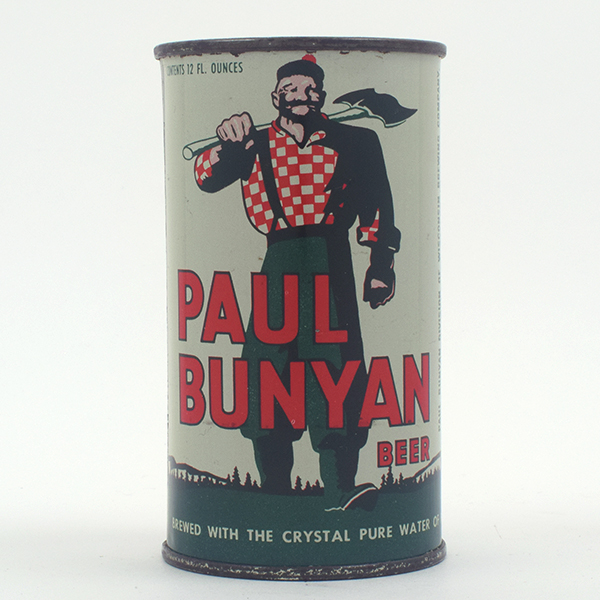 Appraisal: Paul Bunyan Beer Flat Top PUTTY GRAY STATE-GREEN TRIM -