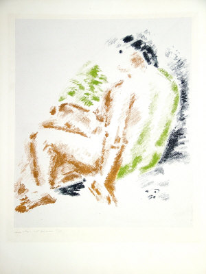 Appraisal: After Andre Masson - - Reclining figure lithograph printed in