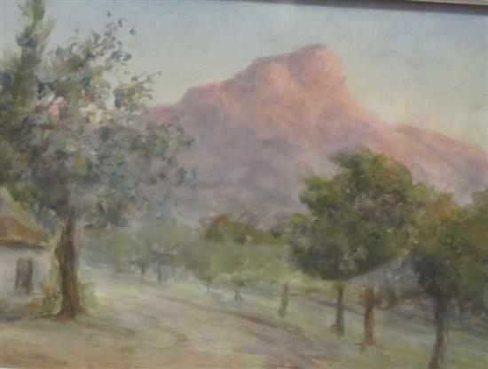 Appraisal: Edward Clark Churchill Mace - Table Mountain Cape Town oil