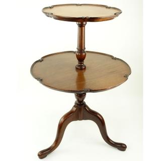 Appraisal: Mid Century Chippendale Style Two tiered Pie Crust Table Mid