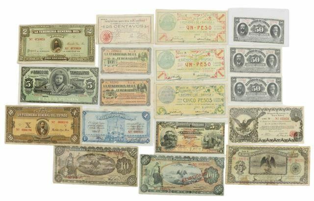 Appraisal: lot of Vintage Mexico paper currency of the early th