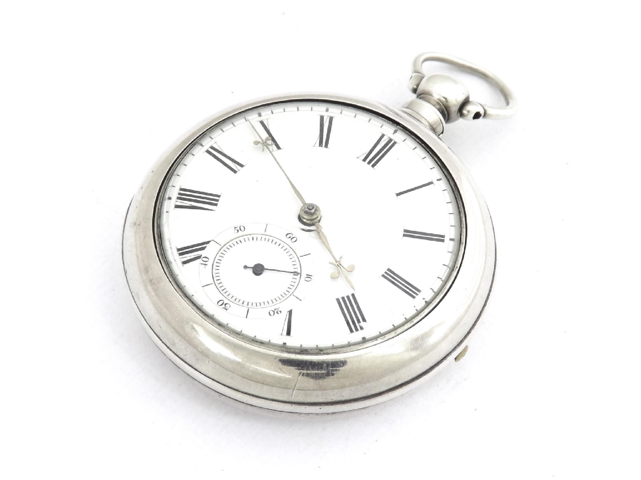 Appraisal: Silver pair cased fusee lever pocket watch London signed David