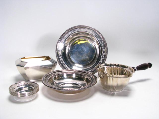 Appraisal: Group of sterling tableware and bowls including a Gorham Chippendale