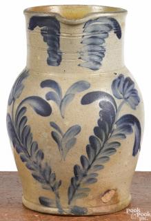 Appraisal: Pennsylvania stoneware pitcher th c attributed to Remmey with cobalt