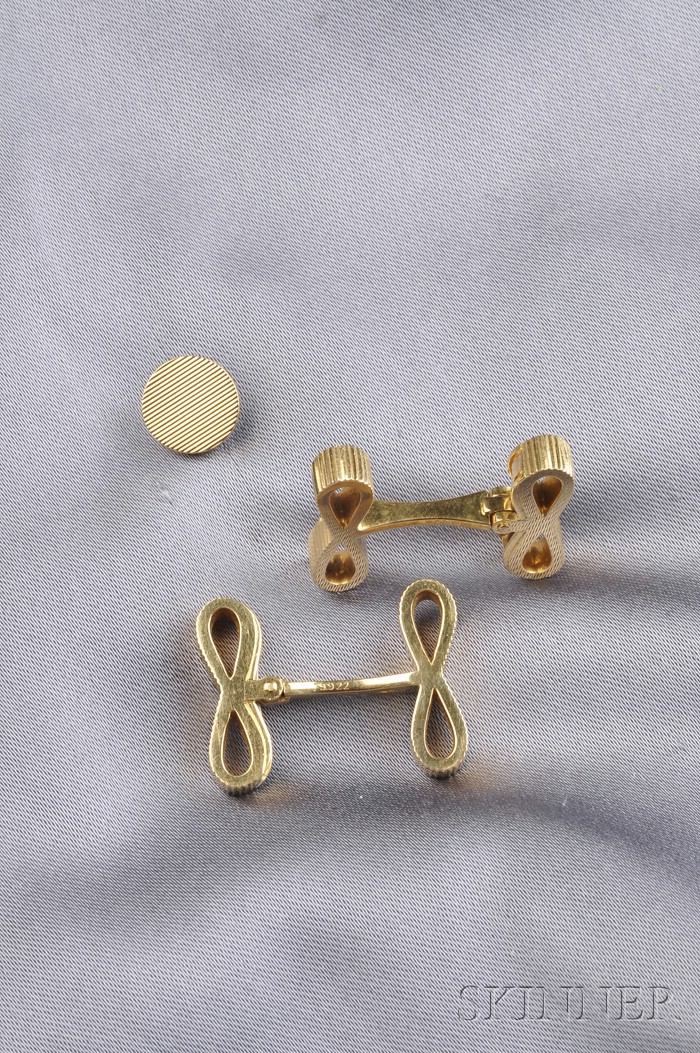 Appraisal: kt Gold Cuff Links and Tie Tack Van Cleef Arpels