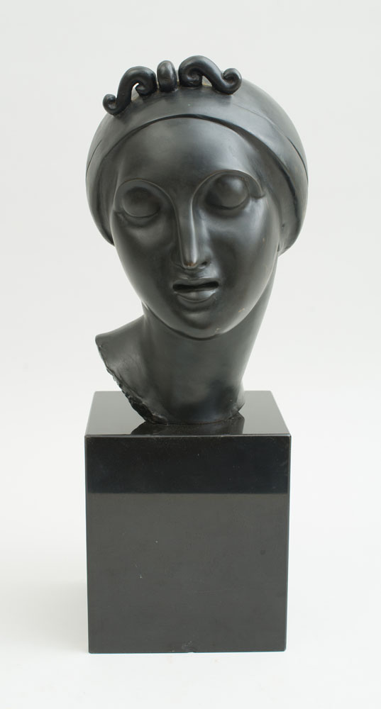 Appraisal: ELIE NADELMAN - IDEAL HEAD Bronze inscribed 'E Nadelman' at