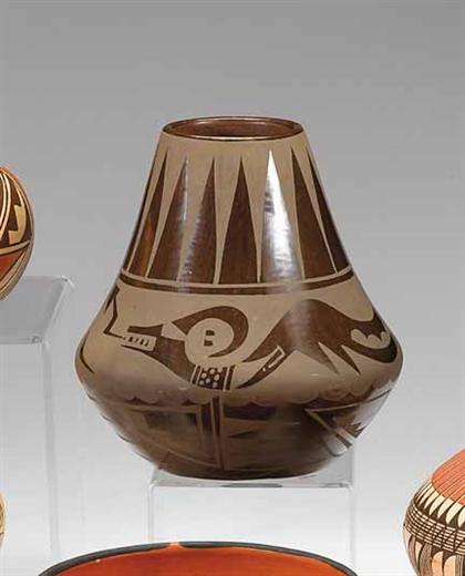 Appraisal: San ildefonso Redware Vase signed carmalita dunlap san ildefonso H